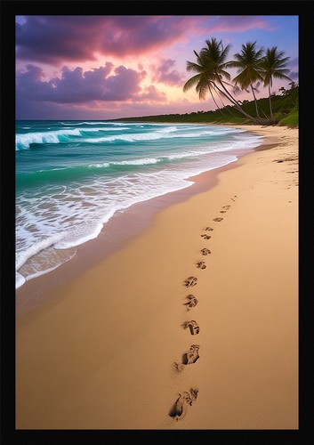 Epic tropical beach framed - epic,