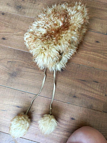 Vintage fur bonnet hat