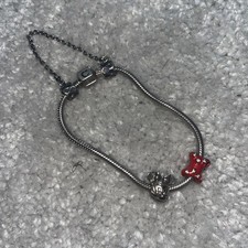 Chamilla Bracelet with two Minnie Mouse Disney Charms
