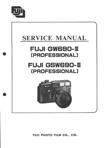 Fuji gw690 iii - gw690,