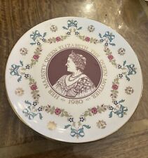 Royal Doulton 1980 Queen Mother 80th birthday commemorative plate. Royal Family.
