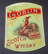The goblin scotch whisky label - the,