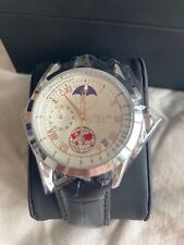 Talis Co WATCH Astro Orion White Moon Dial & Black Leather Strap RRP £550