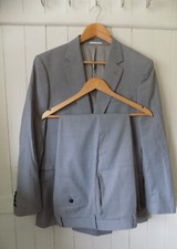 mens REISS GREY WOOL SUIT SIZE