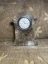 A STUNNING WATERFORD Lead Crystal  LISMORE CARRIAGE CLOCK WITH STICKER PWO