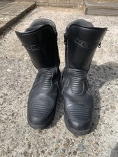 Spada Motorbike Black Leather Boots Waterproof Size 45 UK 11