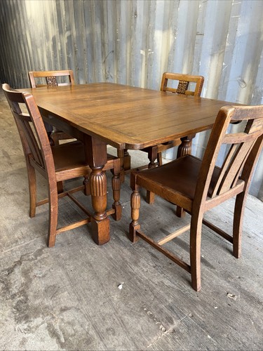 Vintage oak dining table - vintage,
