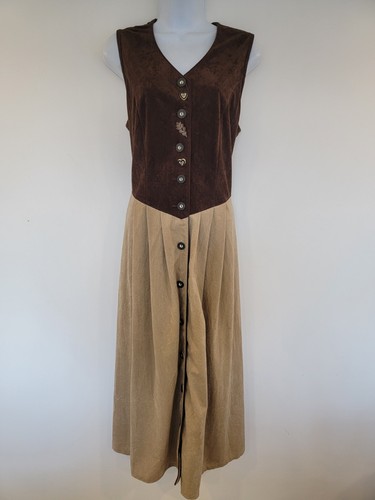 Vintage dress brown - dress, maxi