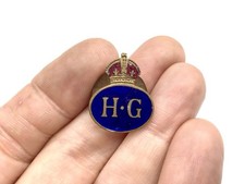WW2 HOME GUARD ENAMELLED LAPEL