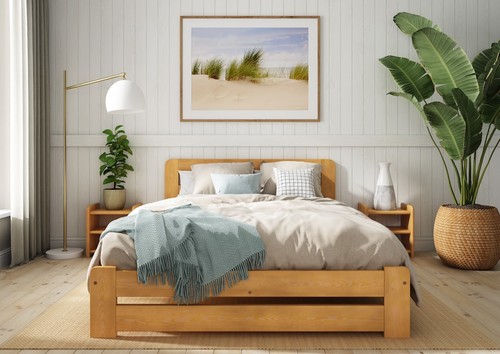 Handmade solid wooden bed - handmade,