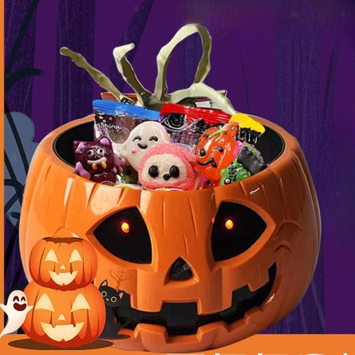Halloween pumpkin candy bowl - halloween,