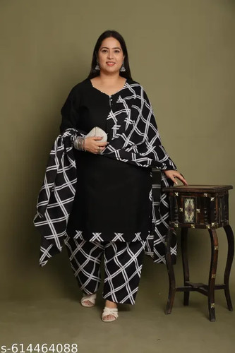 Rajnandini black cotton blend - cotton,