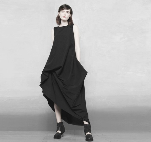 Asymmetrical maxi dress