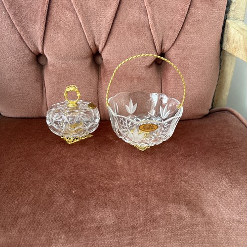 Crystal and carat gold set - 24,