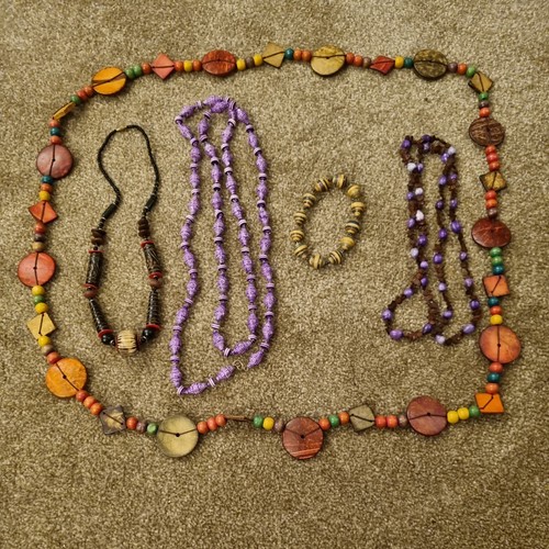 African beaded wooden - 5,