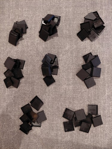Black plastic non slotta - plastic, bases