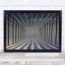 Binoculars snow tractor fence