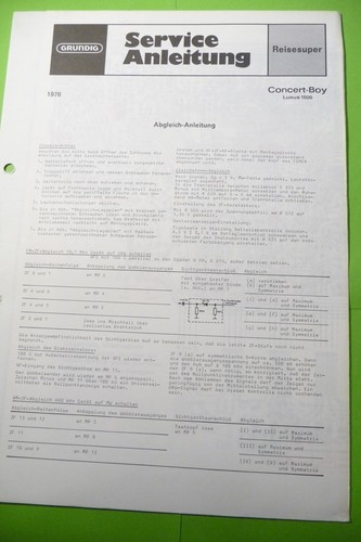 Service manual for - , grundig