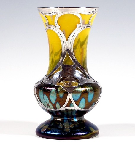 Loetz jugendstil baluster vase - jugendstil,