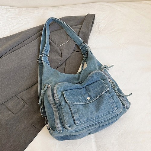 Vintage denim fashion bag - denim,