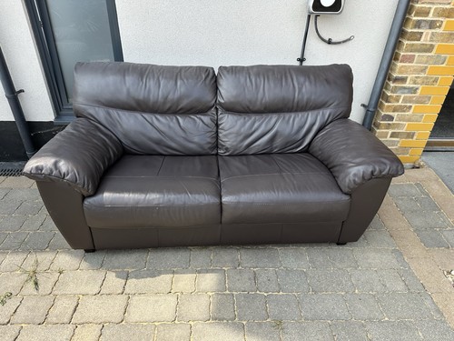 Leather sofa three - leather,
