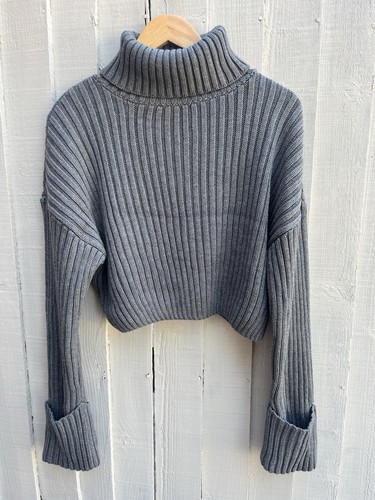 Zara grey ribbed - zara, cropped