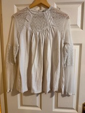 Next Cream Lace Detail Blouse
