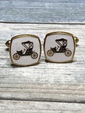 Vintage Enamel  Car Cufflinks