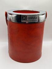 1960s 1970s retro Coldylux Turnwald wine bottle cooler. Red faux leather