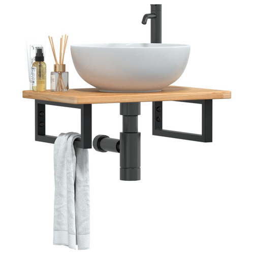 Wall mounted basin - wall, solid