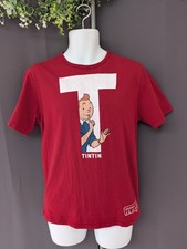 Official Tintin T-Shirt M Moulinsart Good Used Cond Red Bianca Castafiore Song 