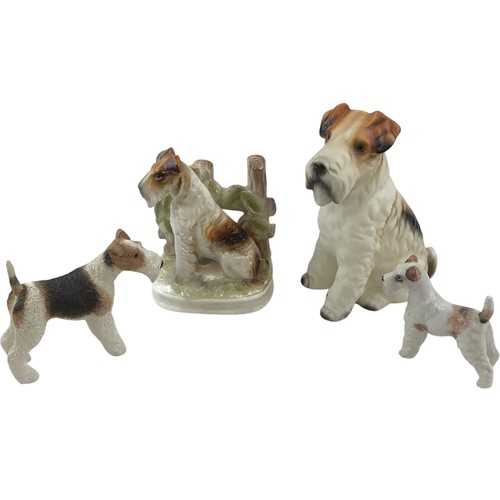Ceramic dog figurine set - ceramic, of