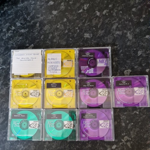 Maxell 74min minidiscs - maxell,