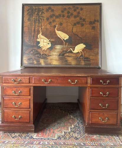 Antique solid mahogany - solid, twin