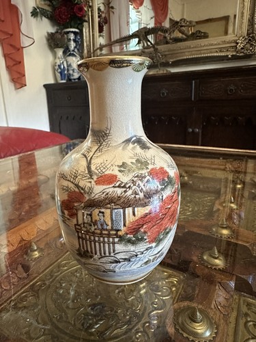 Antique japanese satsuma vase - japanese,
