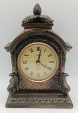 Crosa 2002 Juliana Quartz Bronze Effect Mantel Clock (Tested & Working)