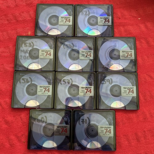 Used sharp minidiscs - 10,
