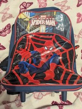Spiderman Kids Trolley Backpack Rolling School Bag with Handle One Compartmen