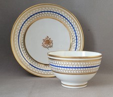 ANTIQUE SPODE ? PATTERN 337 TEABOWL & SAUCER C1800-10