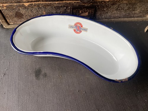 Enamel vintage kidney dish - kidney, /