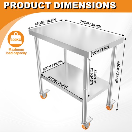 Stainless steel prep table - stainless,