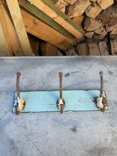 Vintage School Coat Hat Rack Hooks