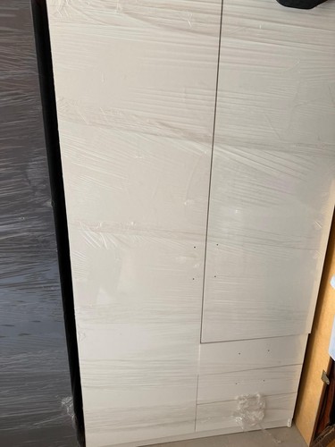Door wardrobe with - door, shelves