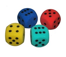4x Giant Red Dice - 7cm
