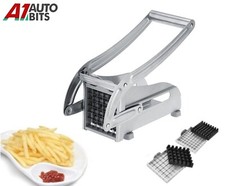 Potato Chipper Chip Chopper Cutter Slicer Maker & 2 Steel Edges ? French Fries