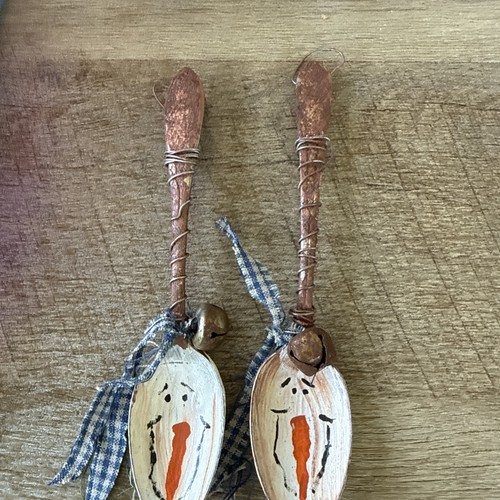 Snowman painted spoon - snowman,