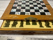 Vtg Asian Chinese Chess Set W/