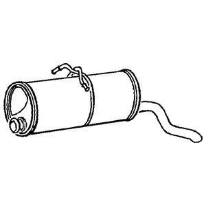 Rear exhaust tail pipe - rear,