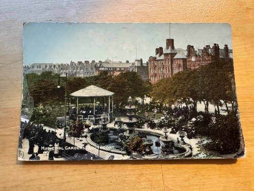 Postcard municipal gardens - municipal,