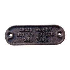 Railwayana Cast Iron 'Gross